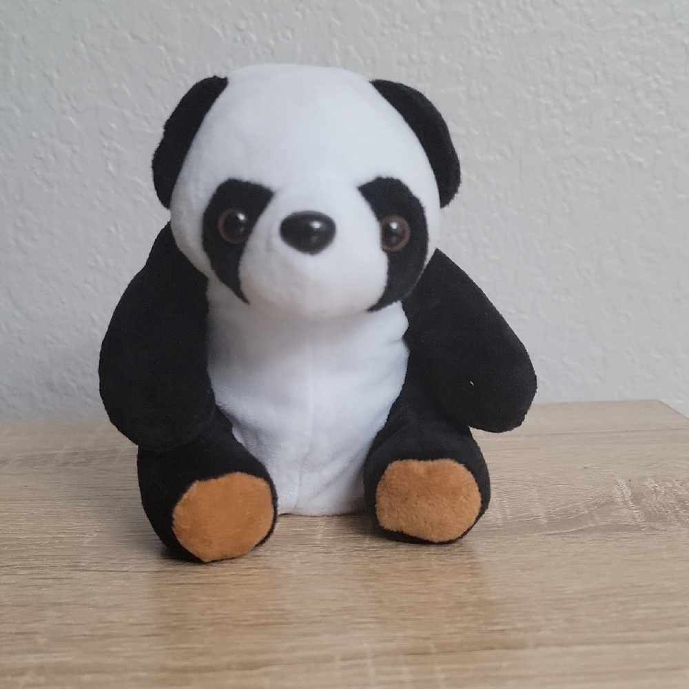 Adorable Black and White Stuffed Panda Toy